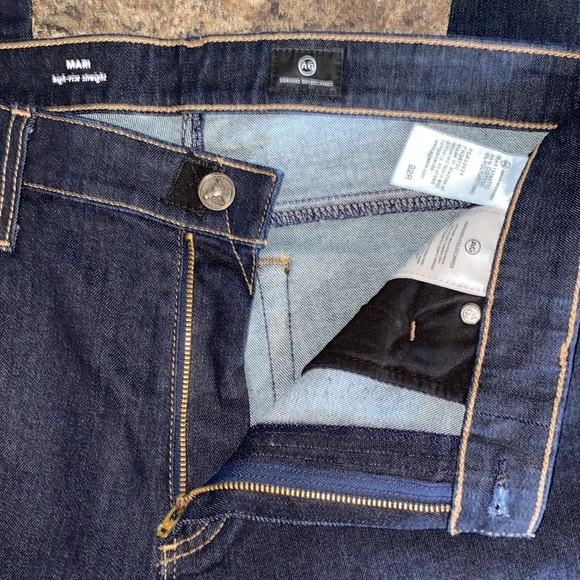 AG Adriano Goldschmied Mari High Rise Dark Wash Straight Jeans Women’s Size 32 - Picture 13 of 16